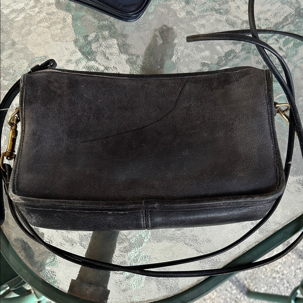 Coach Black Leather Crossbody Bag
